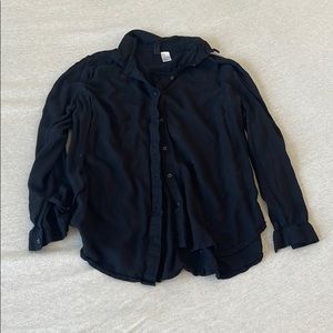Small H&M black button up shirt